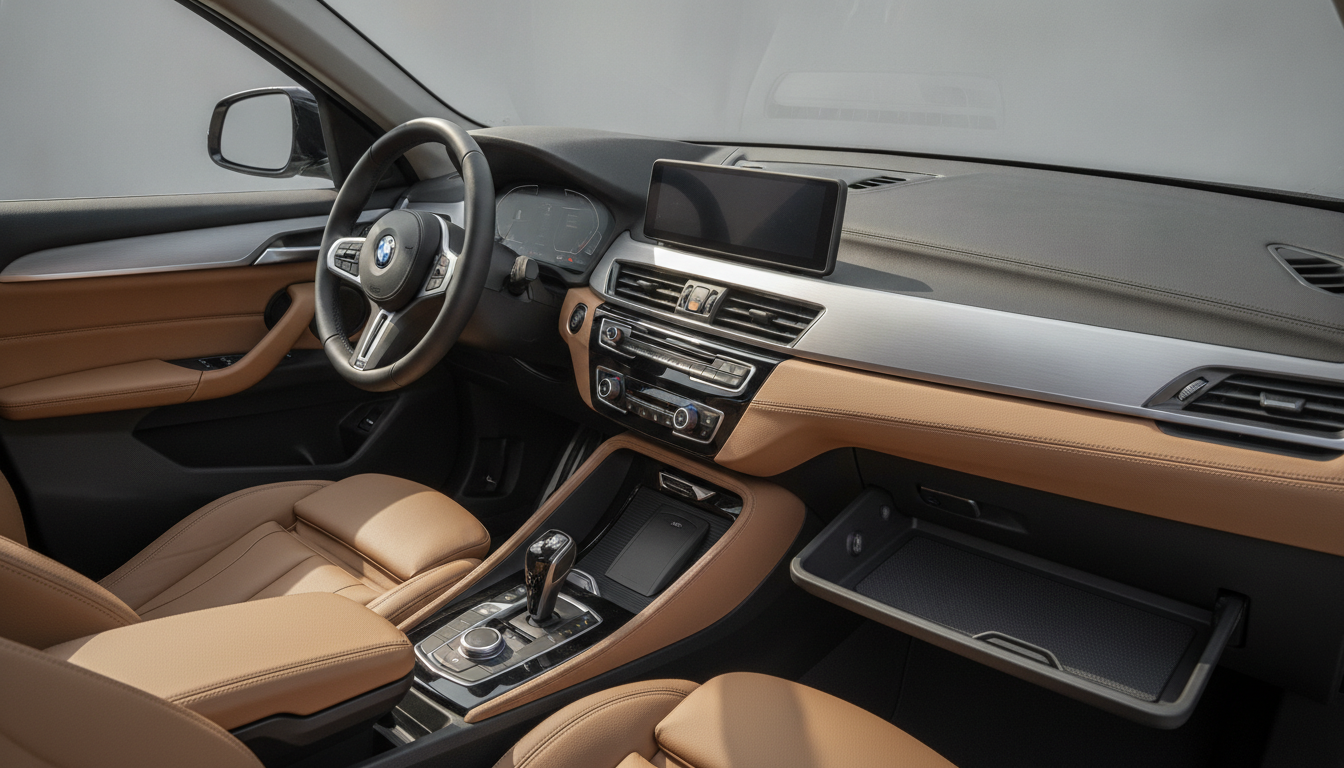 BMW X1 LWB dashboard with digital displays and premium interior features
