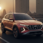 Hyundai Bayon-based midsize SUV prototype on an Indian expressway
