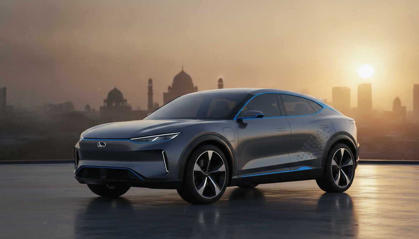 Original editorial view of a futuristic electric SUV for the Mahindra BE 6 SPORTEQ 2026 launch