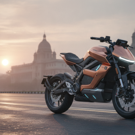 Bajaj electric motorcycle prototype for India FY28 launch