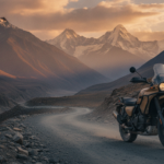 Royal Enfield Himalayan 440-style adventure motorcycle on a Himalayan road