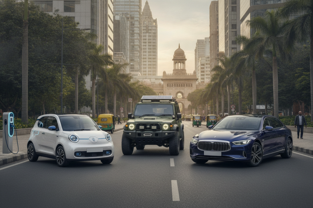 Compact EV, electric SUV and luxury electric sedan in India