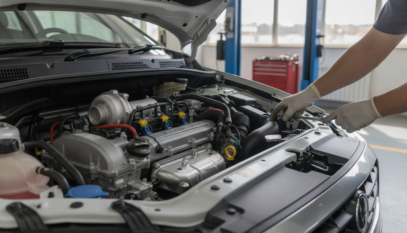 Generic compact turbo-petrol engine bay inspection for family MPV buyers