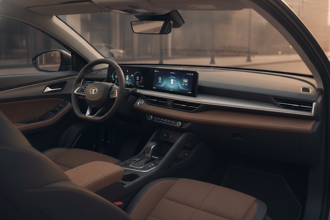 Tata Curvv Series X premium interior and dashboard