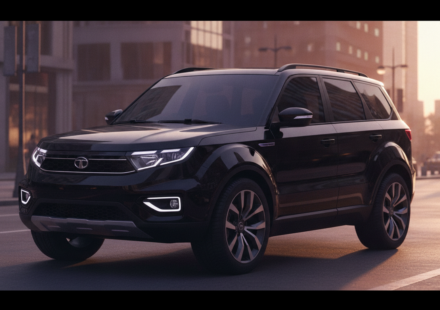 Tata Sierra DARK Edition black SUV exterior