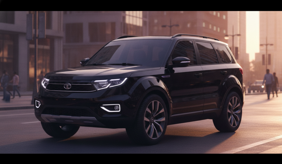 Tata Sierra DARK Edition black SUV exterior