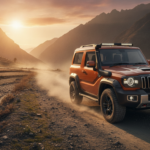 Mahindra Thar facelift 2026 three-door SUV on an Indian mountain road