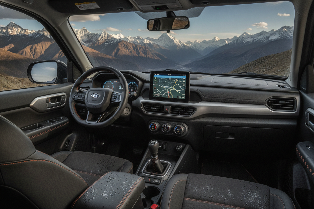 Mahindra Thar facelift 2026 dashboard and interior preview