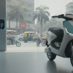 VinFast electric scooter India 2026 in a modern city setting